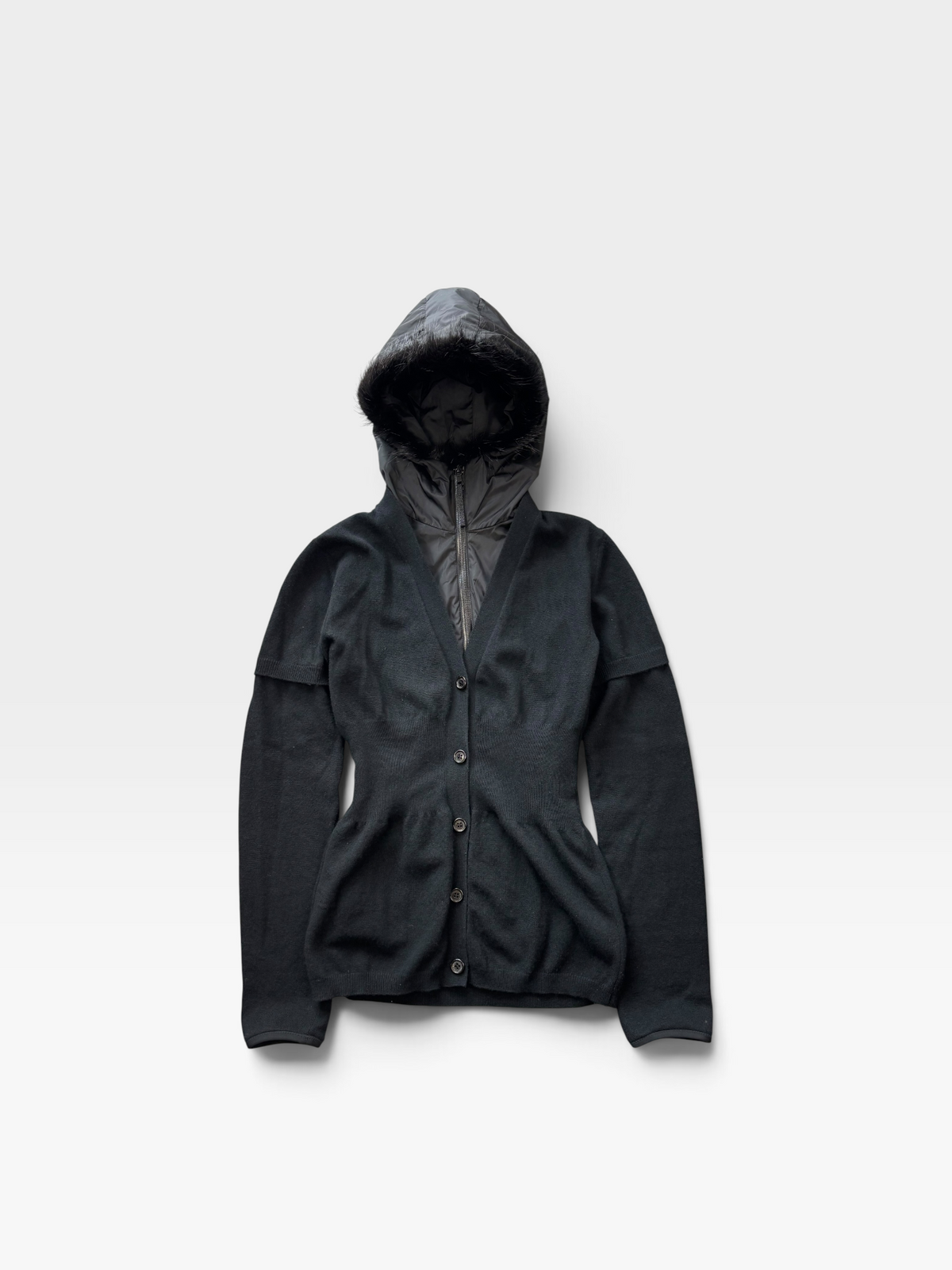 PRADA ZIP HOODIE / NUTRIA HOOD