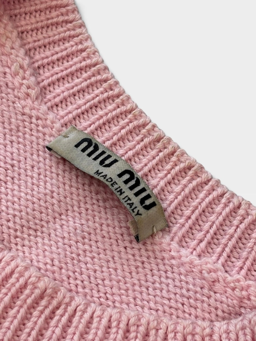 MIU MIU CASHMERE BUBBLE JUMPER